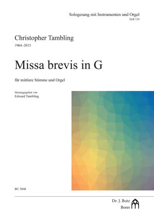 Missa brevis in G für mittlere Stimme & Orgel - Christopher Tambling